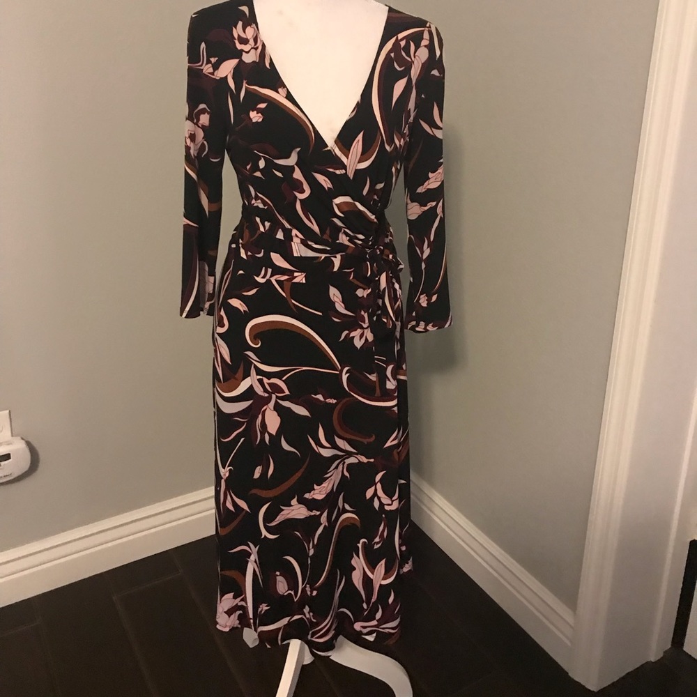 Multi colored wrap dress size S